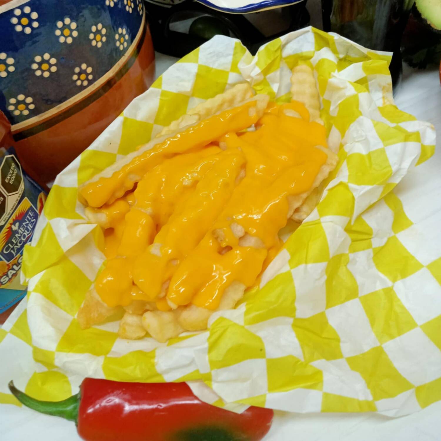 Papas Fritas con queso