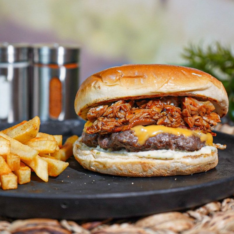 Hamburguesa Porky Burger + Gaseosa 250ml