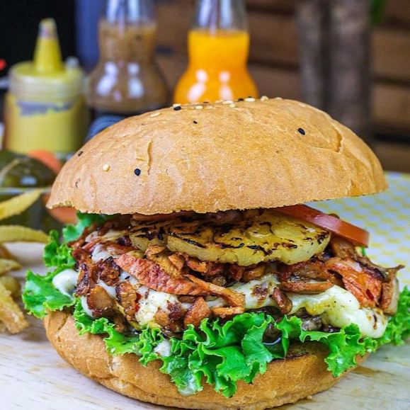 🍔🍍 La Piña Tropical Doble del Sr. Burro 🌴🔥