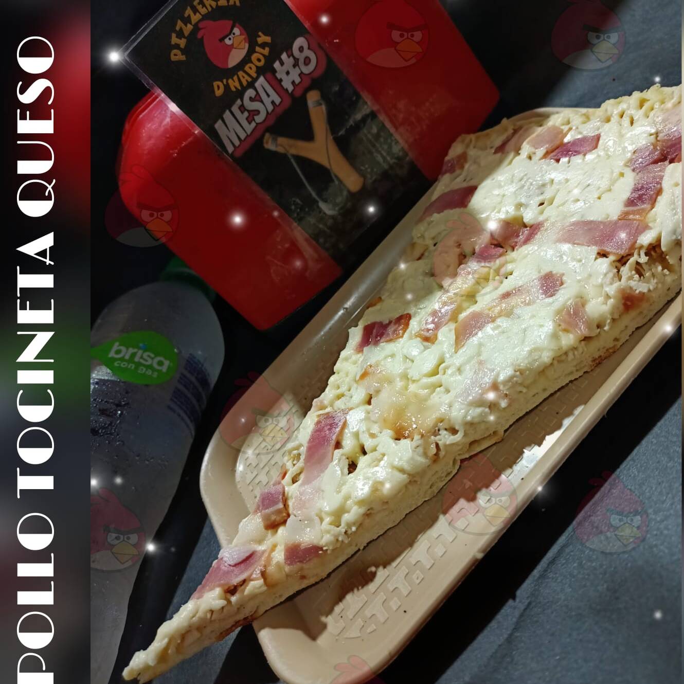 Pizza de 1 Porción Pollo Tocineta