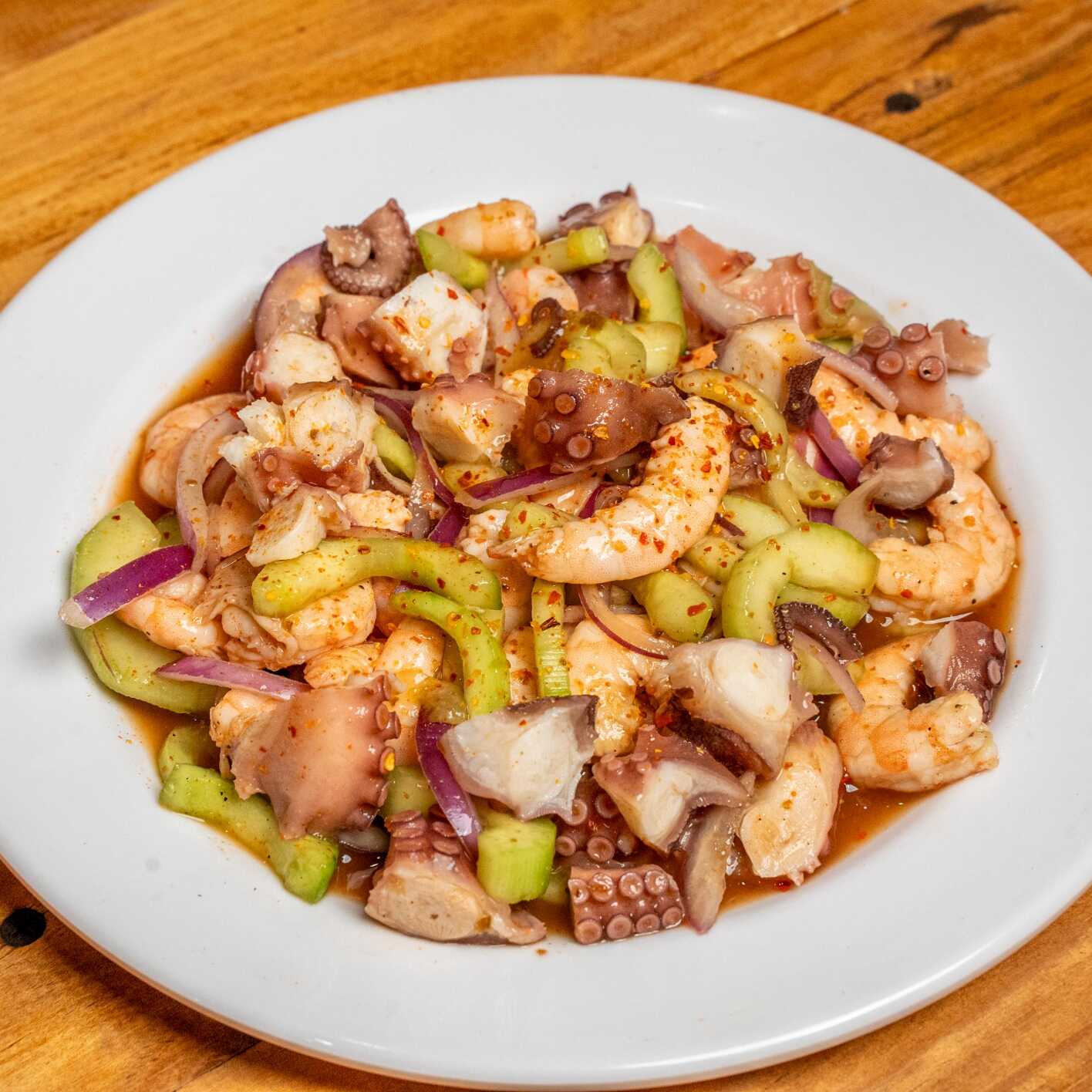 Aguachile de Camaron Cocido C/pulpo