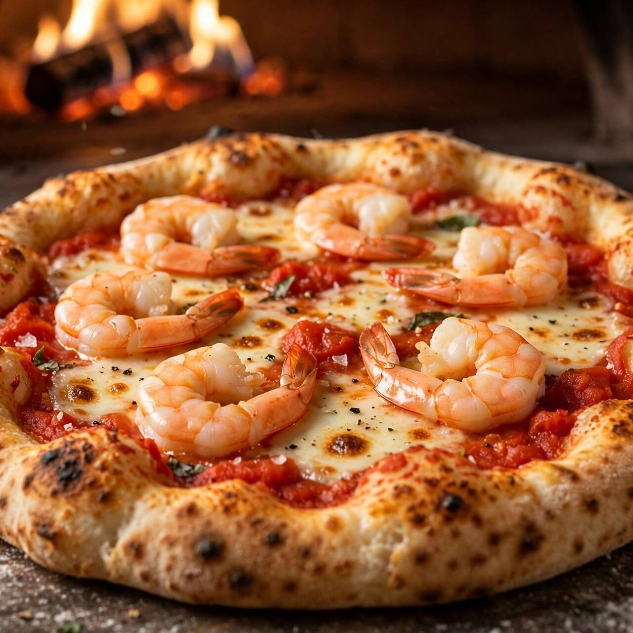 Pizza de Camarones (Ind)