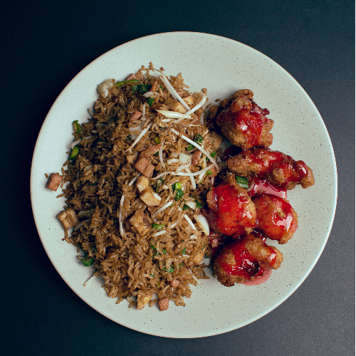 Arroz Chino + Croquetas Pollo Salsa Agridulce