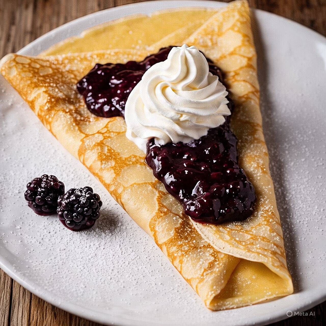 Crepa con Philadelphia y Mermelada de Zarzamora