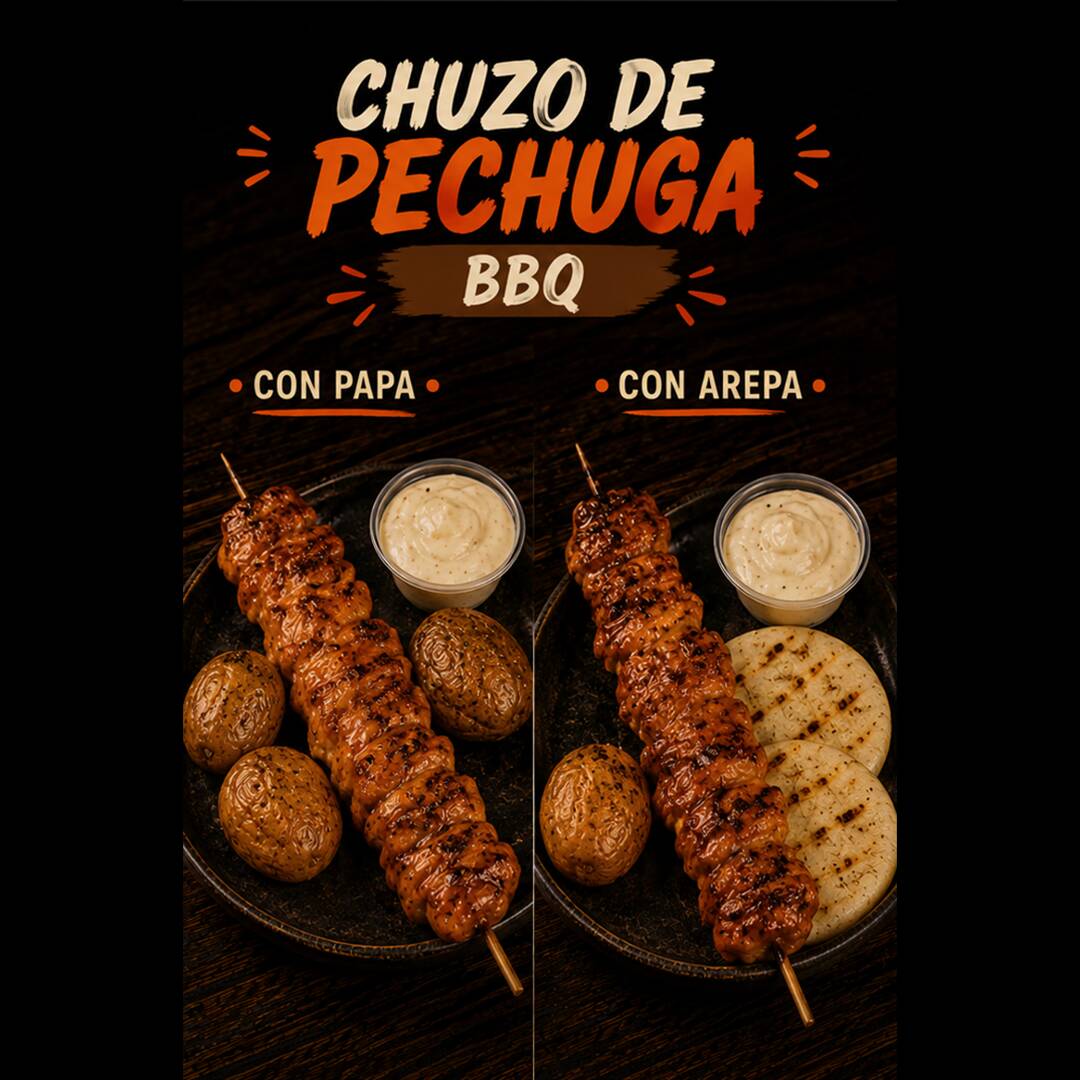 Chuzo Bbq con Papa / con Arepa