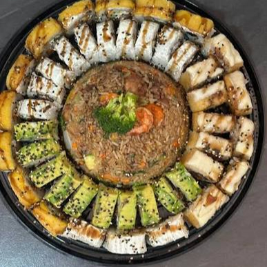 Charola De Sushi 30 Pz Con Bolw De Arroz Frito