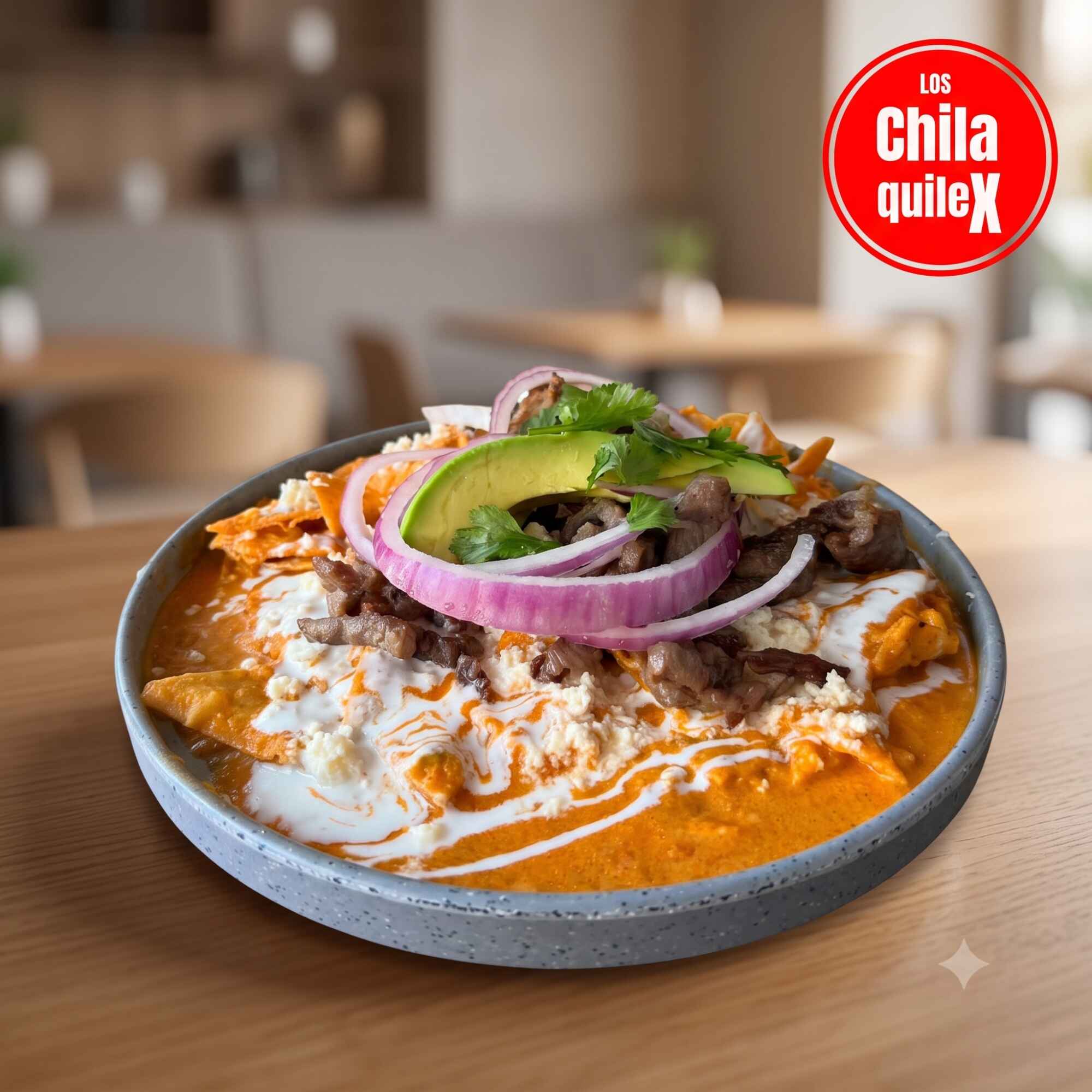 ChilaquileX con Arrachera
