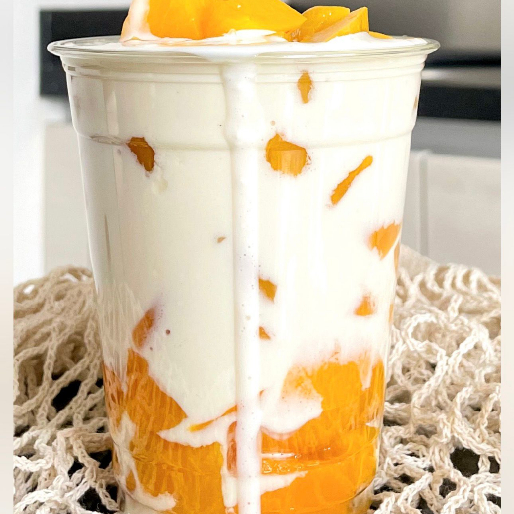 DURAZNOS CON CREMA VASO GRANDE 14 OZ