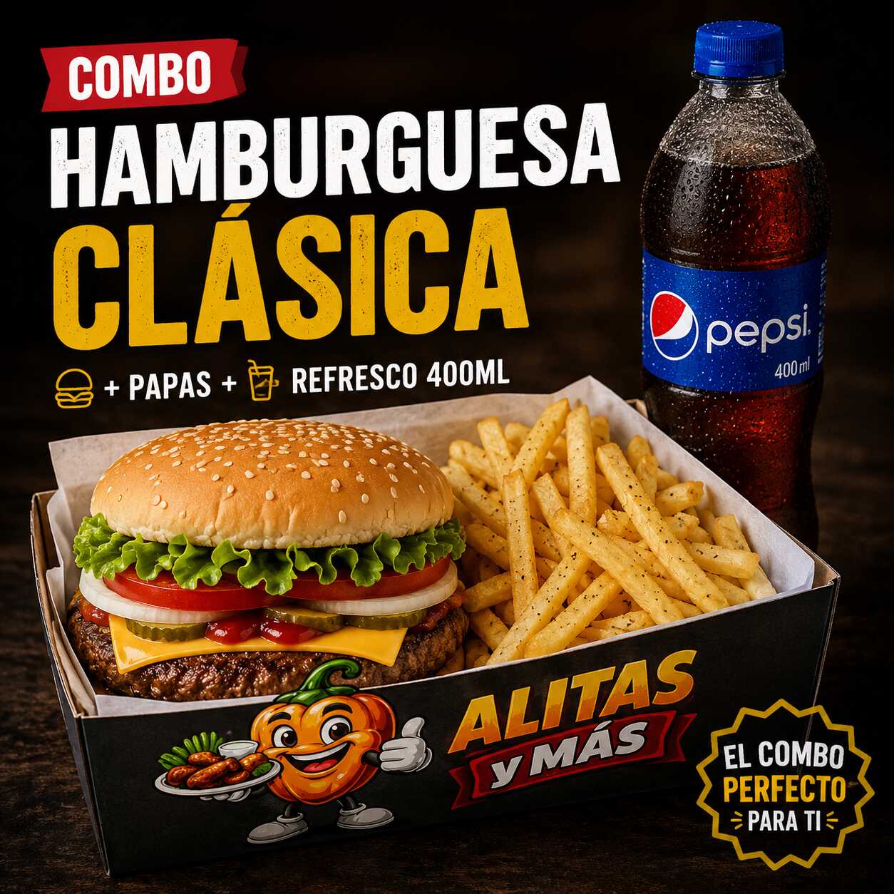 COMBO HAMBURGUESA CLASICA