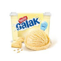 O sorvete Galak traz a suavidade do chocolate branco em forma de sorv com texete,tura cremosa e flocos que agregam um toque crocante.