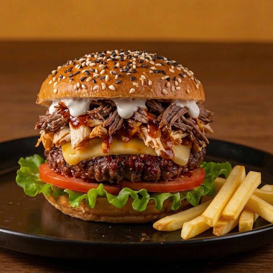 Sazón Burger + Papas