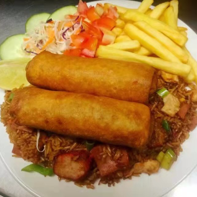 Combo 6 Arroz Cantones, Taco Chino y Refresco