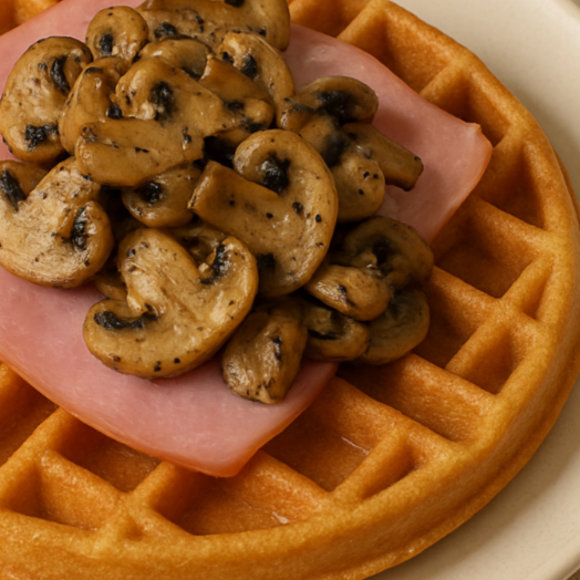 Waffle Salado: 2 Ingredientes