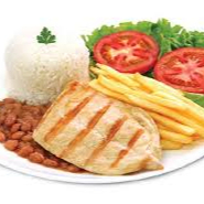 Acompanha: Arroz, Feijão, Fritas, Saladinha do dia Legumes ou Macarrão (se estiver disponível no Dia)