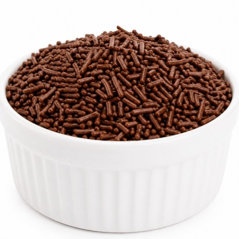 Adicione granulado de chocolate para sua tapioca ainda mais saborosa.