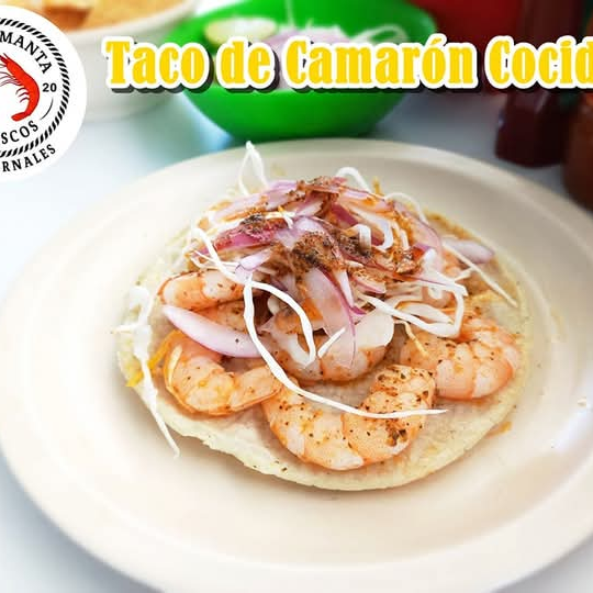 TACO DE CAMARON COCIDO