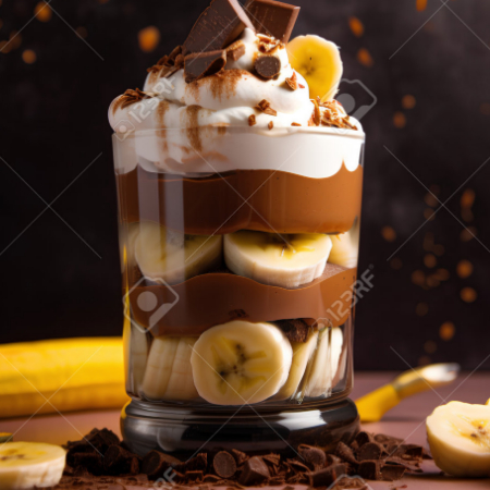 Platanos con Crema Gourmet Brownie
