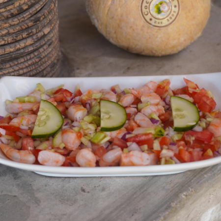 Combo 1 Orden de Ceviche de Camaròn + 1 Agua Piña