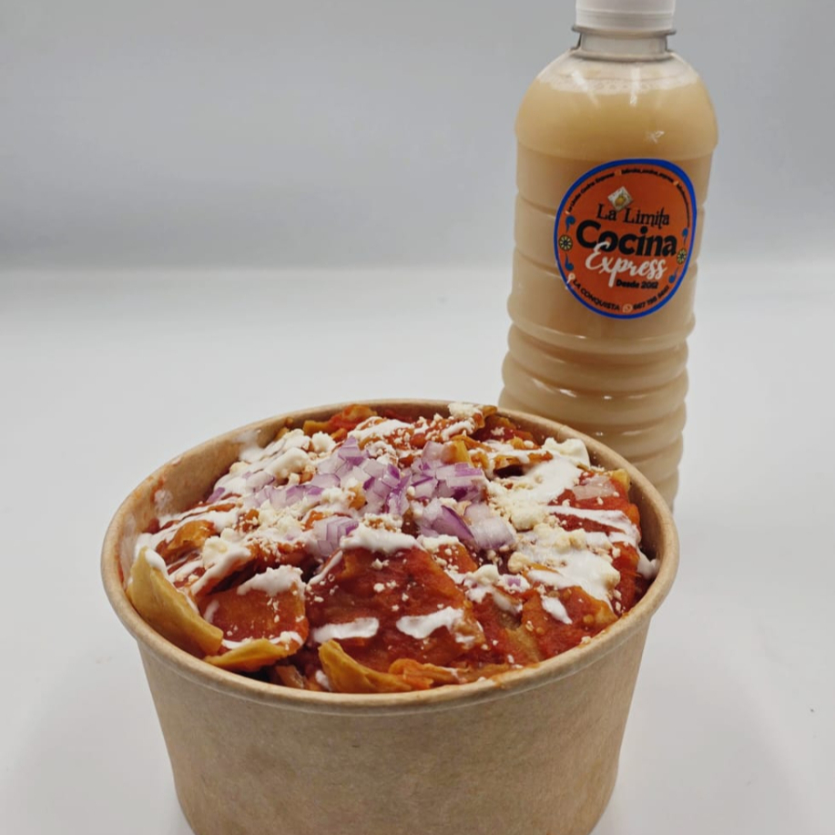 Combo Chilaquiles 750ml + Agua de Sabor