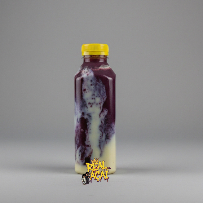 Açaí batido com banana, leite em pó e segredo do Real.