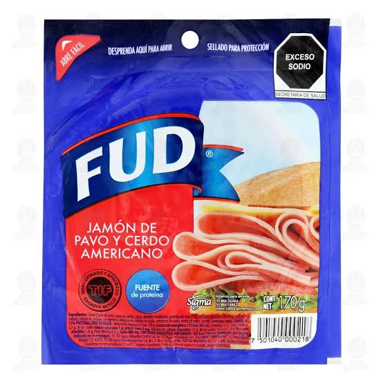 Fud Jamon Pavo / Cerdo Americano Paquete 170 GR
