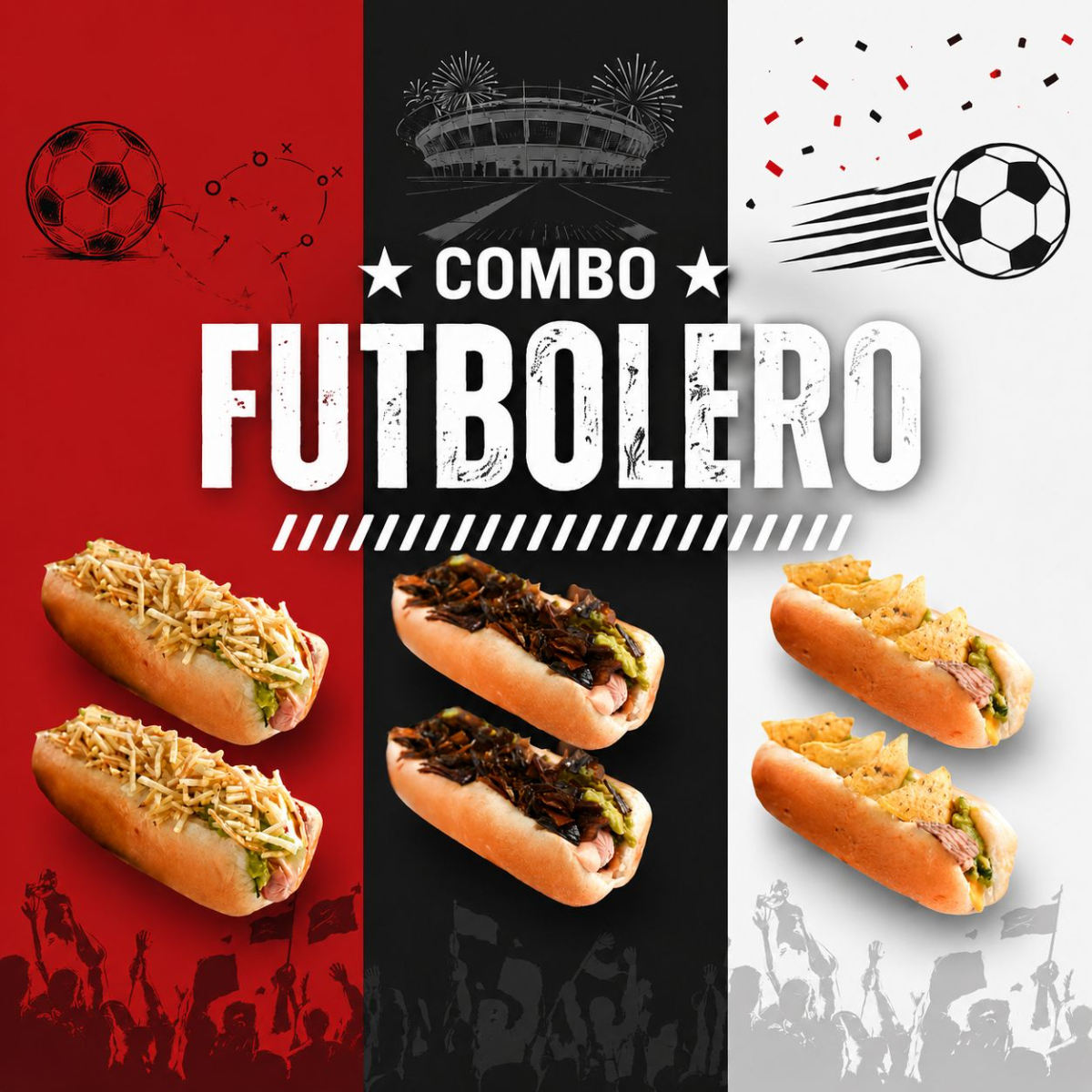 Combo Futbolero Perritos Surtidos X6