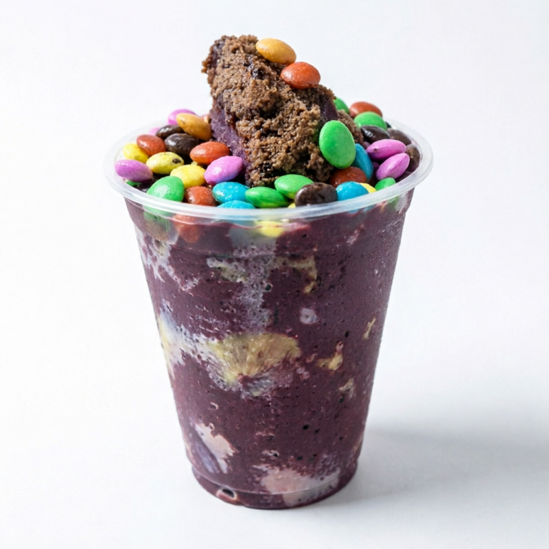 Açai refrescante com 200ml.