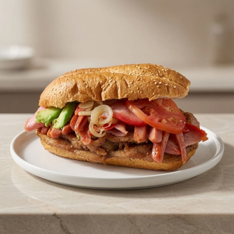 Torta Mexicana con Autentico Sabor