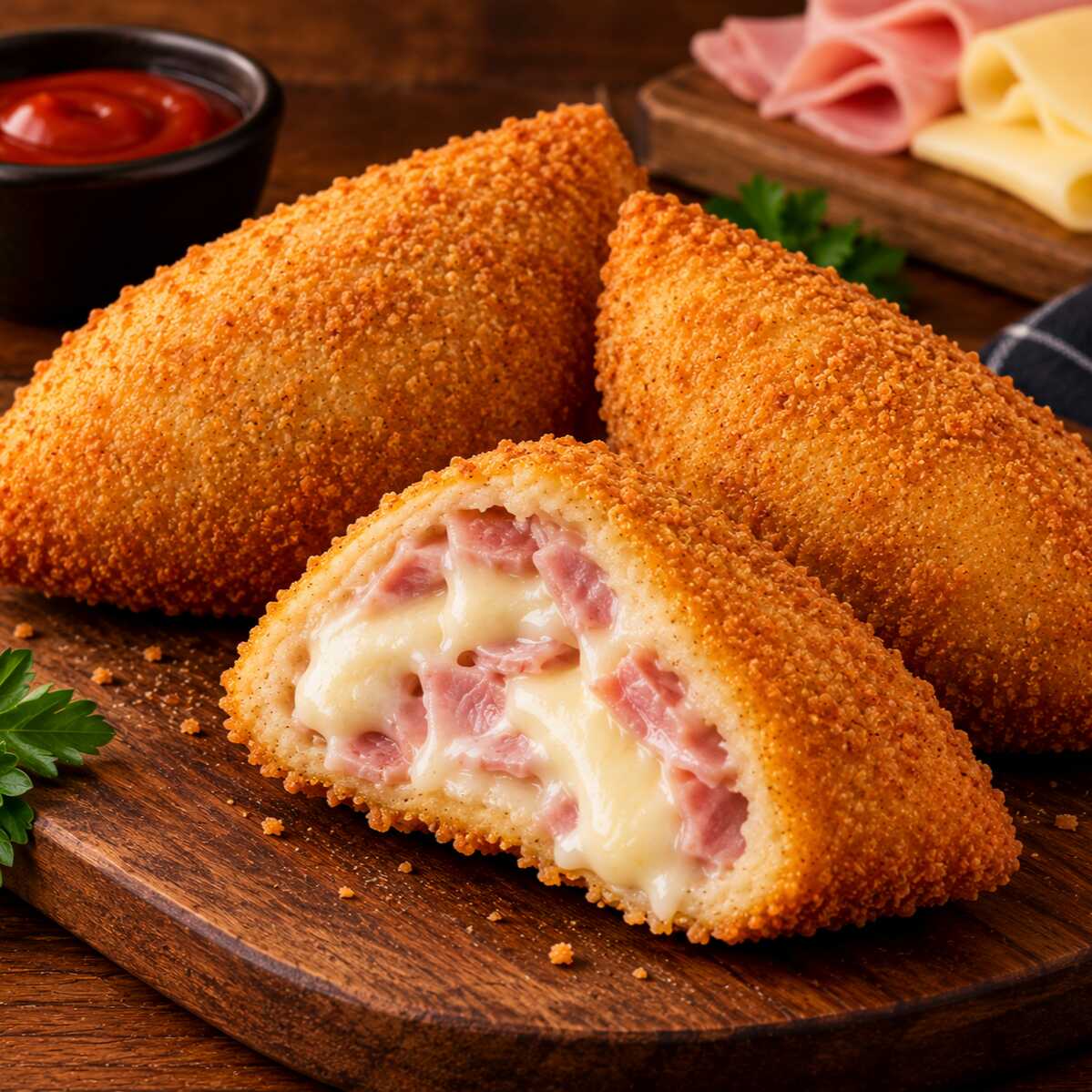 Três risoles douradinhos, crocantes por fora e bem recheados por dentro! Uma combinação deliciosa para matar a fome e aproveitar cada mordida. Perfeito para compartilhar ou deixar tudo por sua conta!