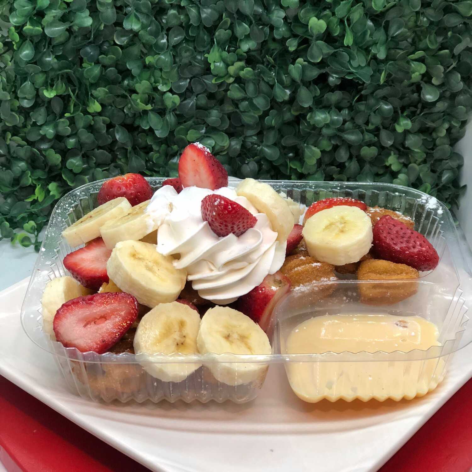 Churro bites con fruta