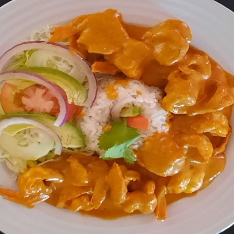 Camarones en Crema de Chipotle