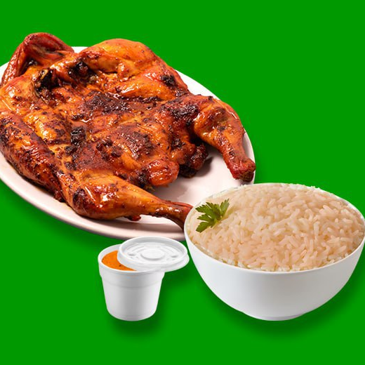 Paq. 1 (1 Pollo+Arroz+Rostipapas)
