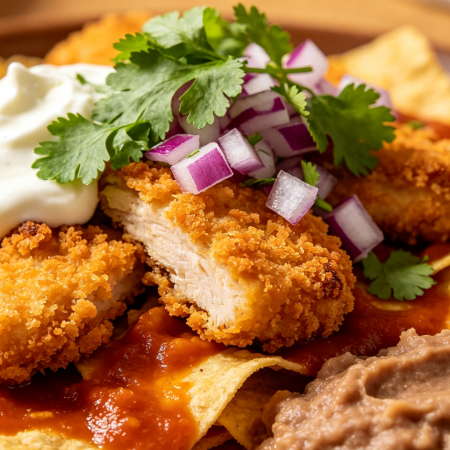 Chilaquiles con Empanizado