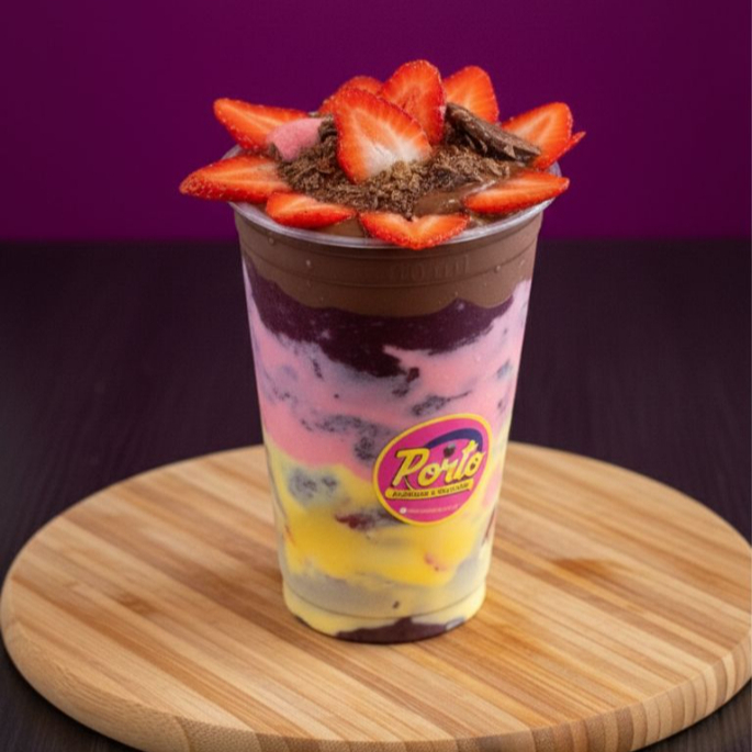 Acai no copo + 5 ingredientes Gratis