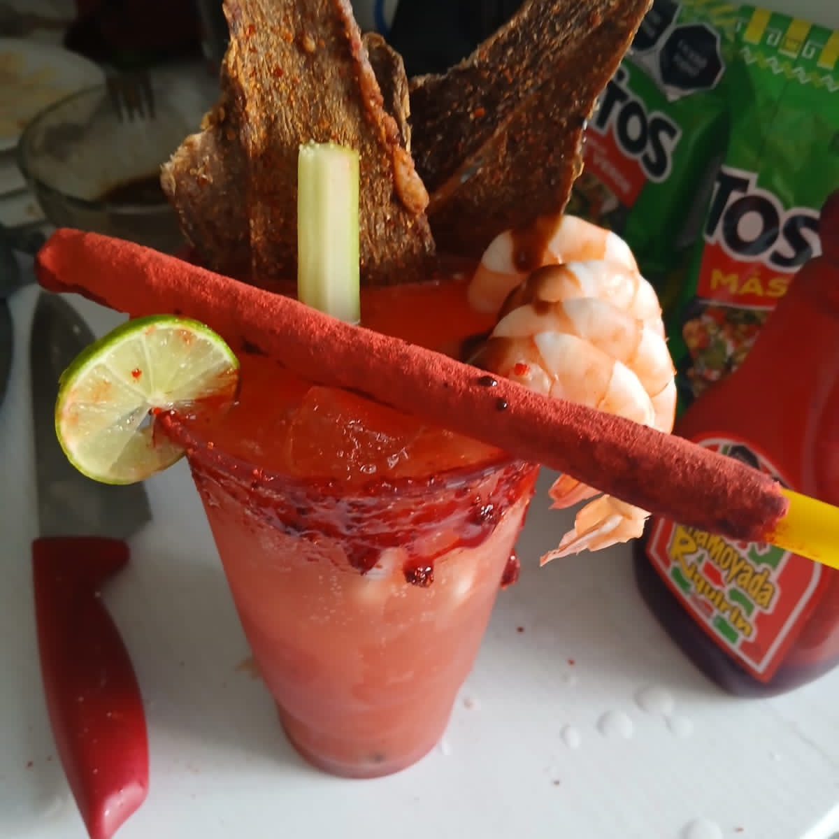 Clamato Camaron y Carne Seca