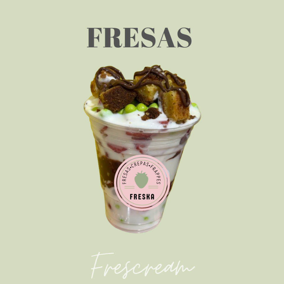 FRESAS CON CREMA 10oz
