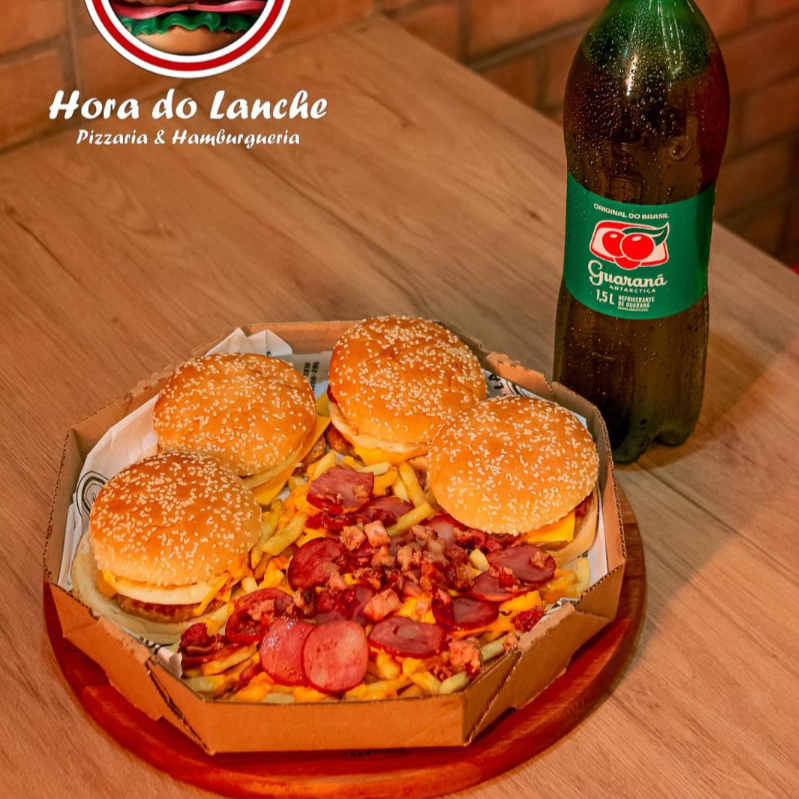 4 X TUDO COMPLETO + BATATA MALUCA + GUARANA 1.5L