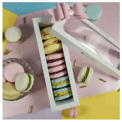 Caja de Macarrones 6 Ud