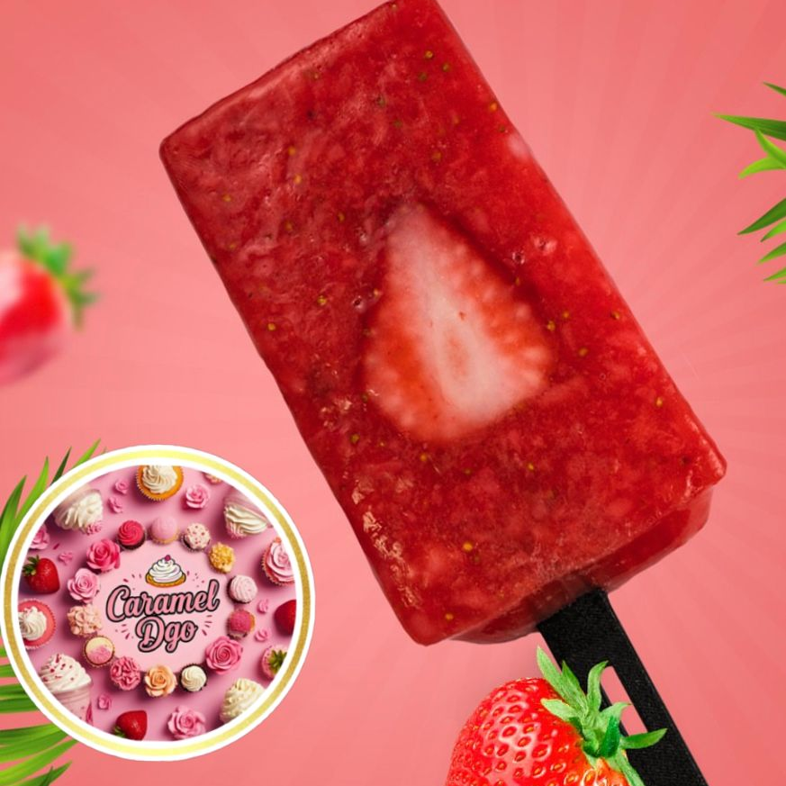 Paleta de fresa 100% natural