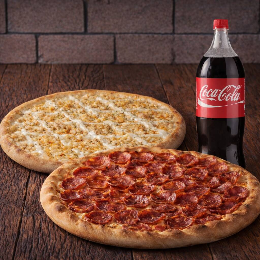 Perfeito para Compartilhar Leve 2 pizzas grandes de 30cm, com 6 fatias cada, somando 12 fatias bem servidas. Quantidade ideal para matar a fome da família inteira.