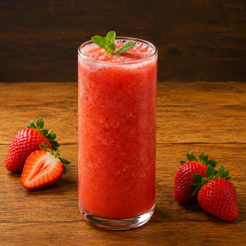 Todo o sabor do morango em uma bebida frutada refrescante e perfeita para qualquer momento.