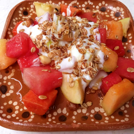 Fruta con yogurth