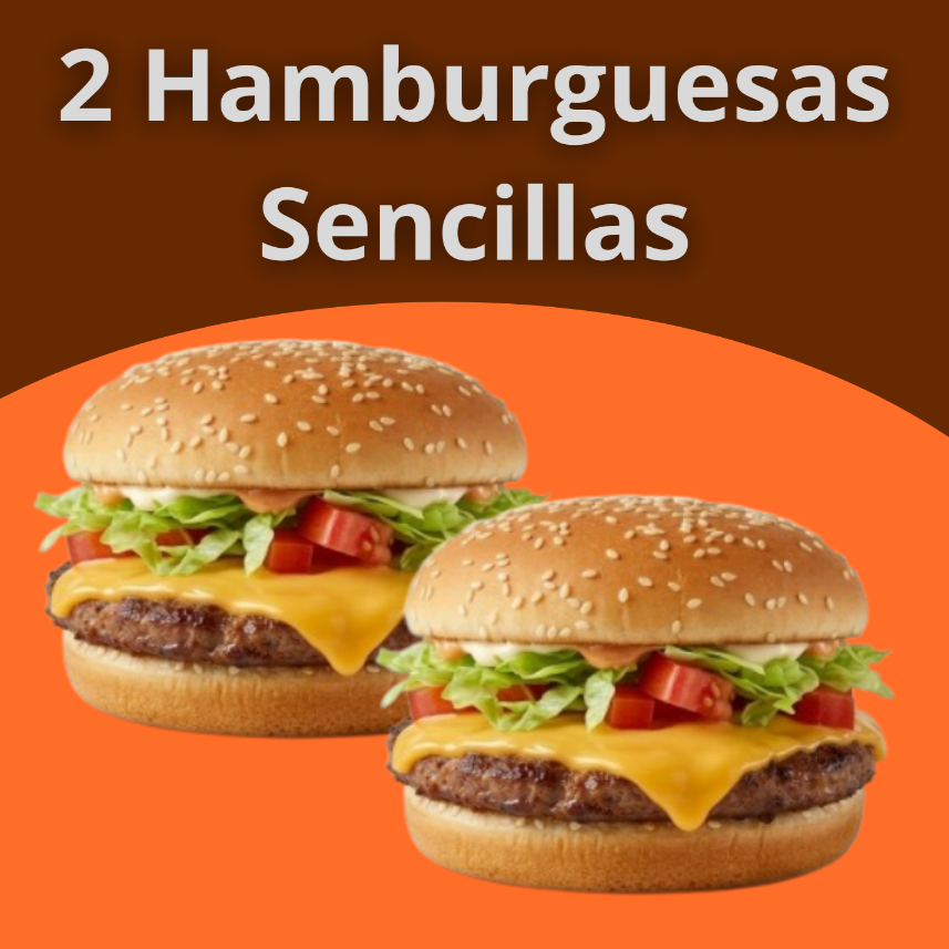2 Hamburguesas Sencillas