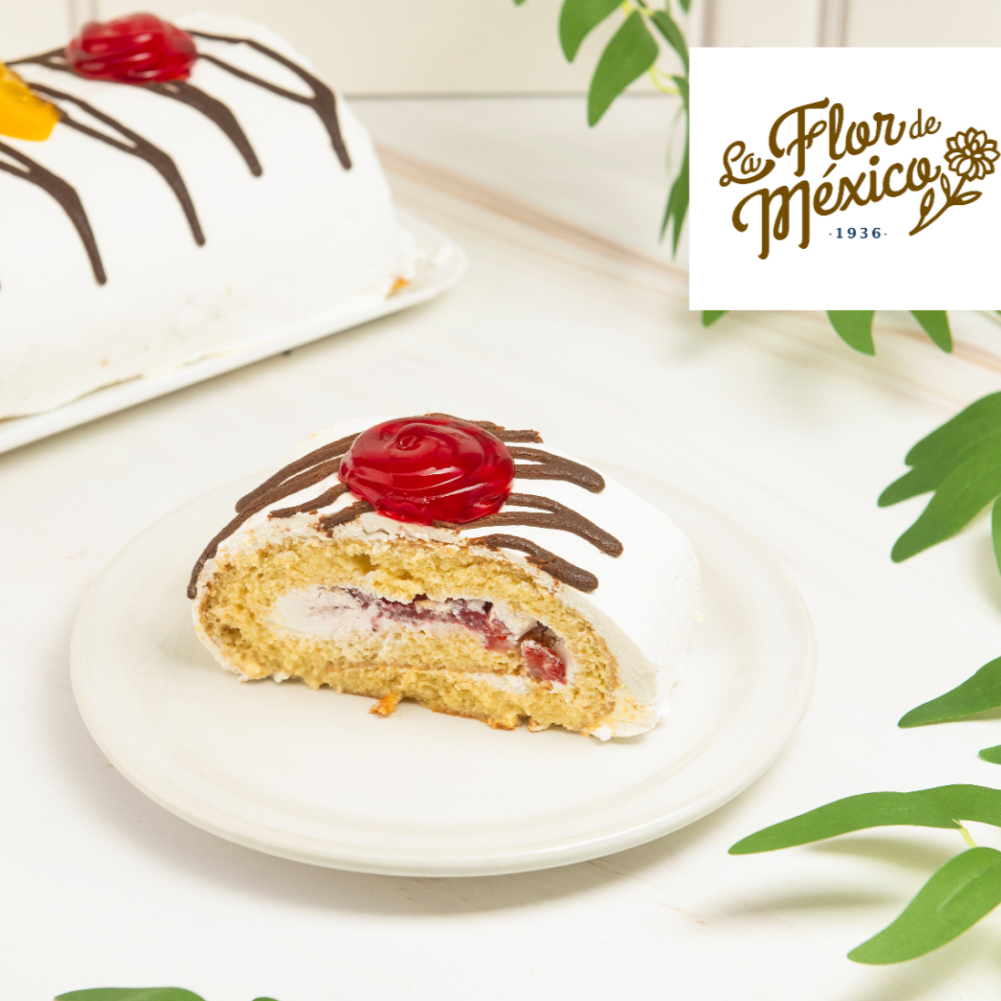 REBANADA DE ROLLO DE FRESA