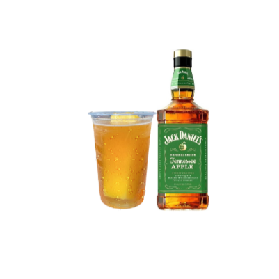 150ML de Whisky Jack Daniel's Maça Verde + 1 Gelo + 1 RedBull