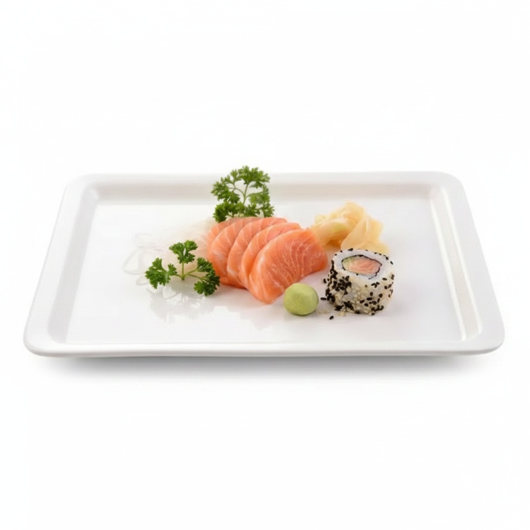 Fatias de salmão.