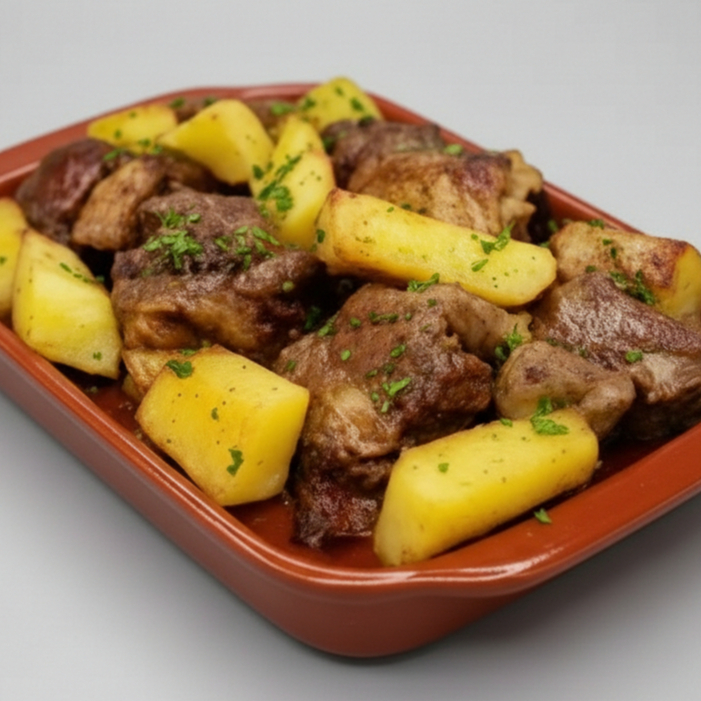 Marmita acompanha arroz, feijao, batata frita, farofa, couve e Guaraná 200ml gratis