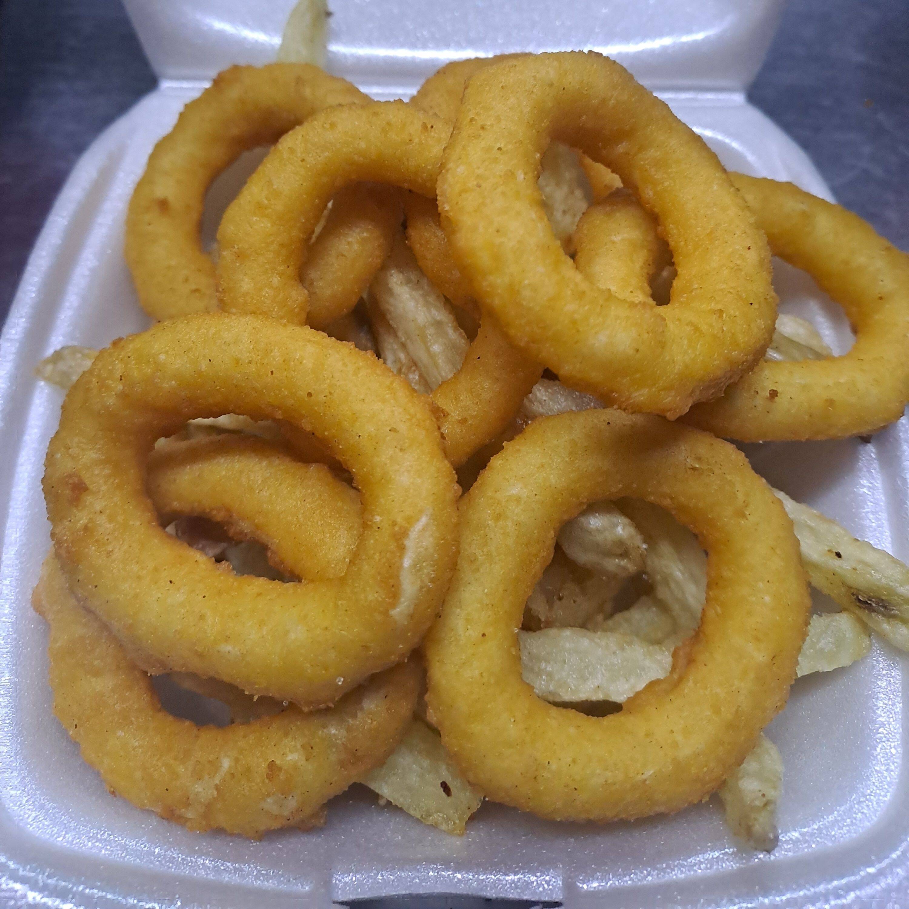 Aros de cebolla con papas