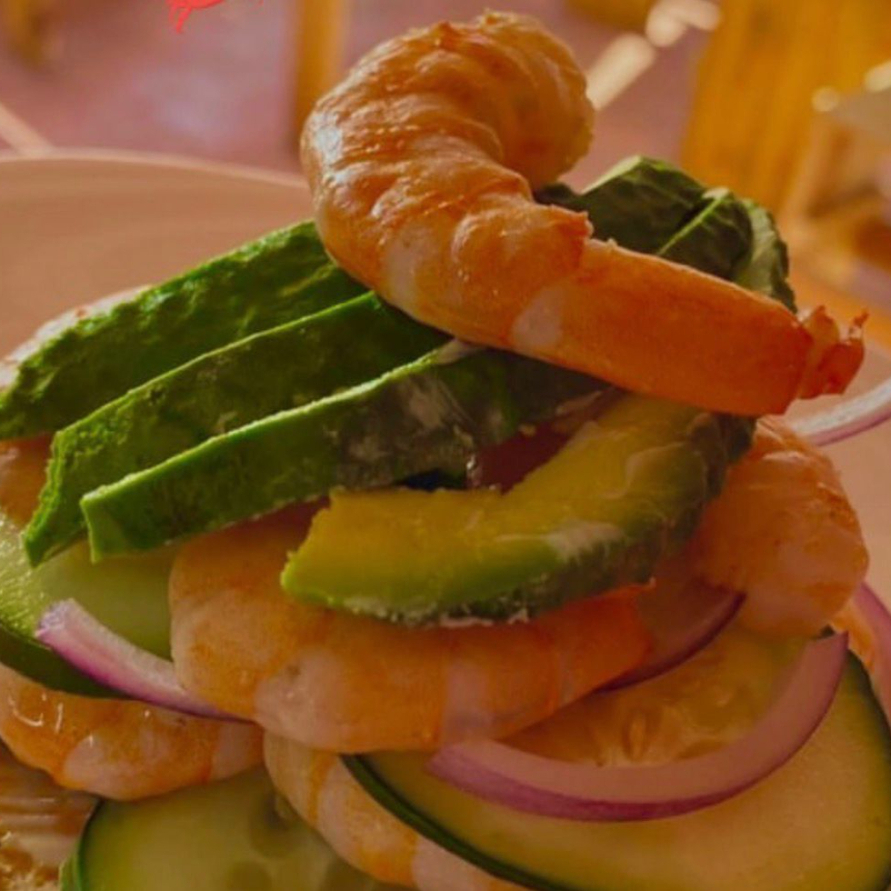 TOSTADA DE CAMARÓN COCIDO