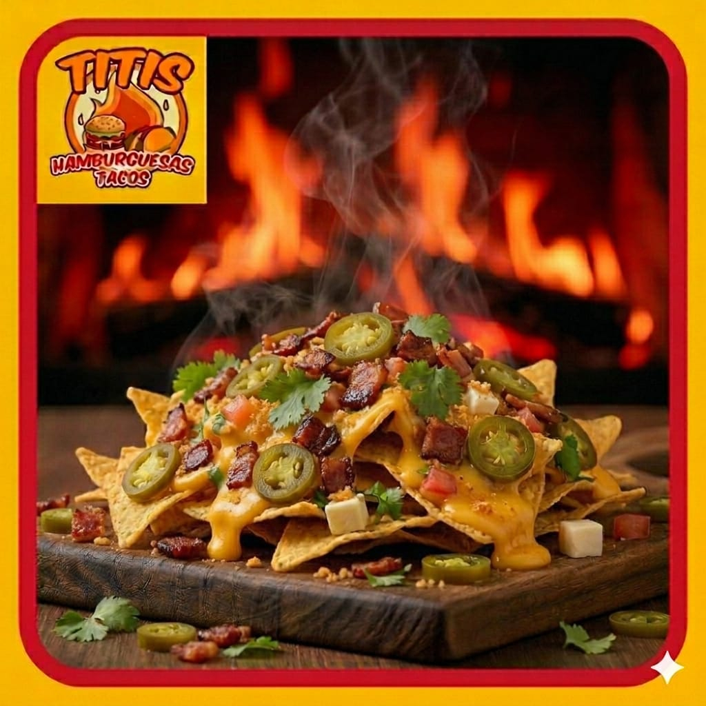 Nachos C/Queso Amarillo y Tocino